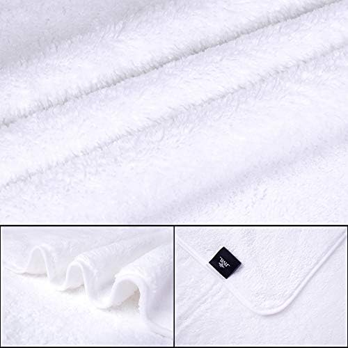 JML Large Bath Towels 2 Pack 30x60 White Fleece