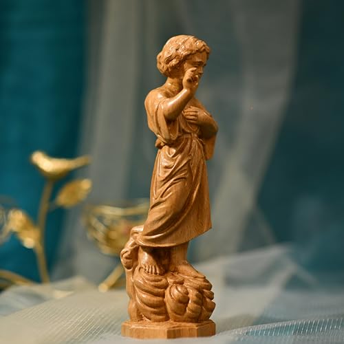 Handmade Baby Jesus Figurine Wooden Religious Decor
