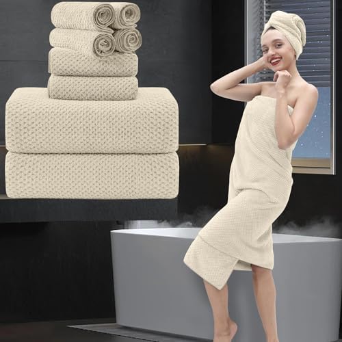 MAGGEA 8 Piece Premium Bathroom Towel Set 1