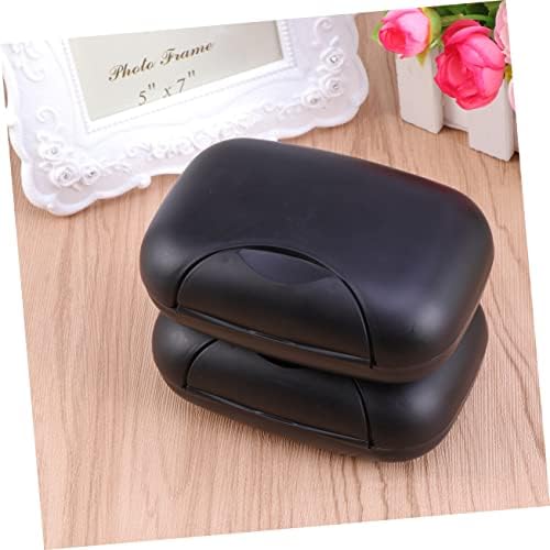 Zerodeko Portable Leakproof Soap Dish with Lock Black