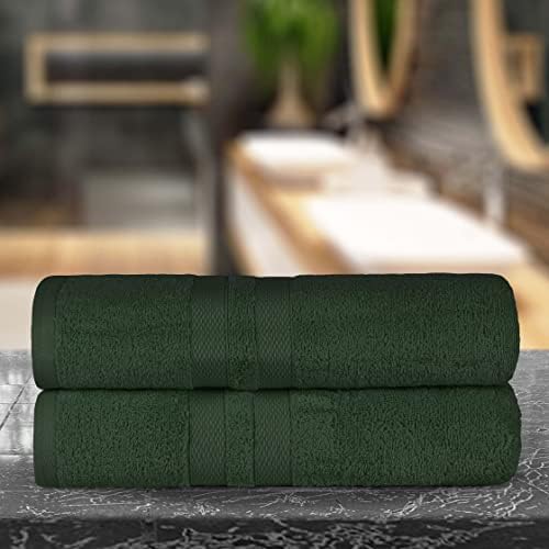 Superior Ultra-Soft 2-Piece Cotton Bath Sheet Set - Forest Green