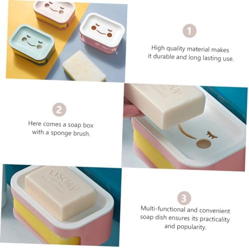 Double Layer Wall-Mounted Soap Dish with Drainage