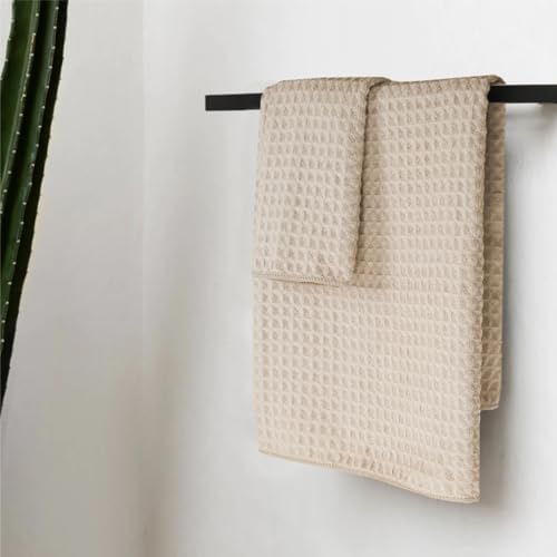 Super Soft Waffle Towel Set - 4 Piece Microfiber Bath Towels
