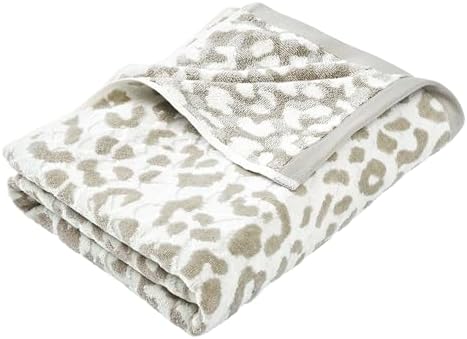 Leopard Print 3-Piece Bath Towel Set Tan