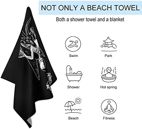 Jawuekax Bath Towel - Quick Dry Soft Beach Towel for Adults and Kids