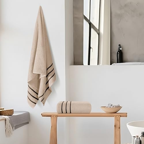 MyOwn Cotton 2 Pack Oversized Bath Towel Set - Tan 1
