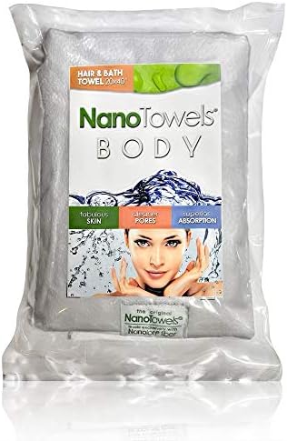 Life Miracle Nano Towels Body Bath Shower Towel - 20 x 40 Grey