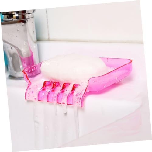 Modern Red Suction Soap Dish for Shower Wall Mount