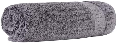 Organix Luxury 4 Pack Bath Towels Dark Grey 30x60 Inches