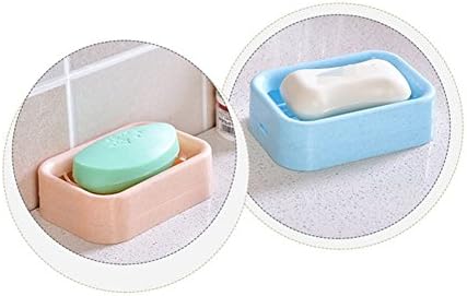 Sumddy 2PCS Plastic Soap Dish Holder Box for Home and Travel