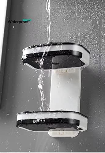 LUCKTE Adhesive Shower Soap Holder with Drain Tray