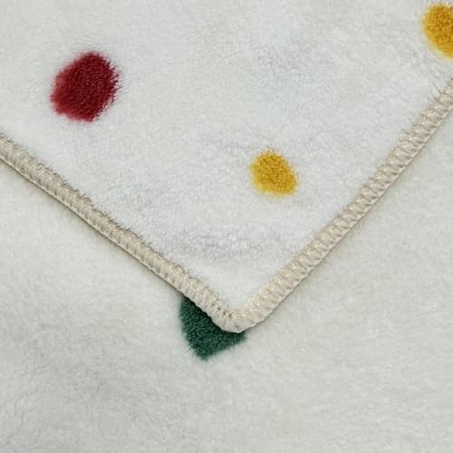 USTIDE 3 Piece Towels Set Multicolor Dots Pattern