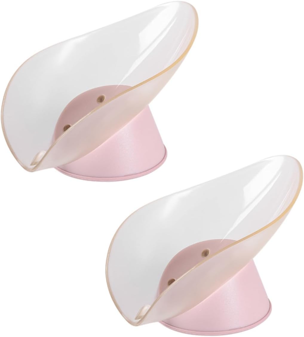 ABOOFAN Leaf Shape Soap Dish 2Pcs Creative Holder