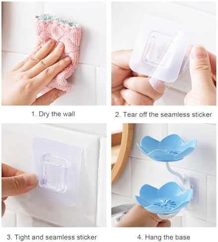 Pink Double Layer Soap Dish with Suction Cup