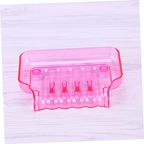 Amosfun Clear Soap Dish with 2 Suckers for Bathroom Wall Mount