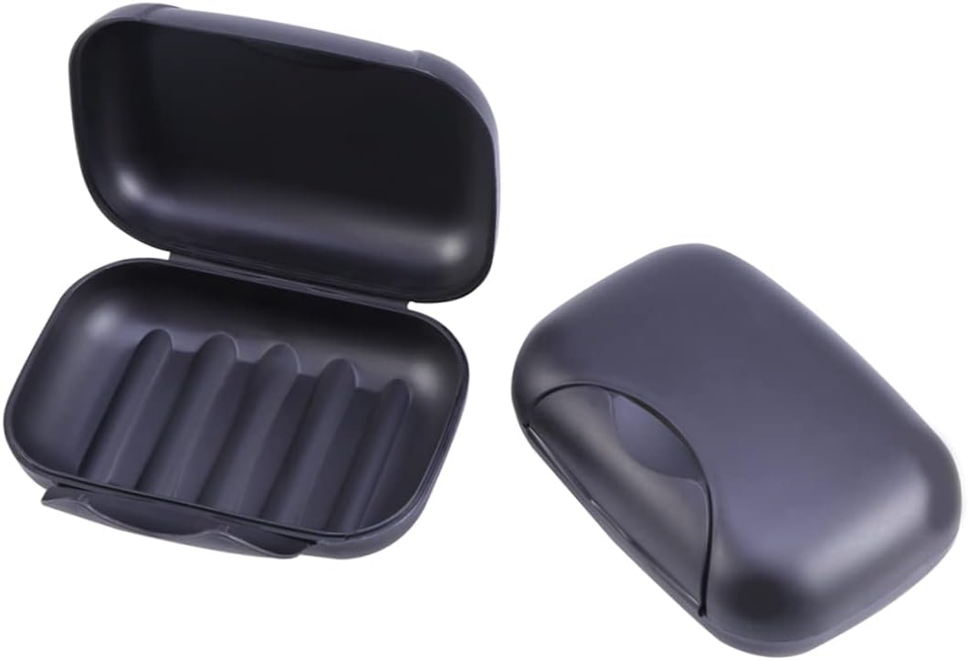 Zerodeko Portable Leakproof Soap Dish with Lock Black