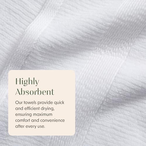 Springtree Home White Bath Towels Set of 6