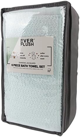 Diamond Jacquard 6-Piece Bath Towel Set Spearmint 1