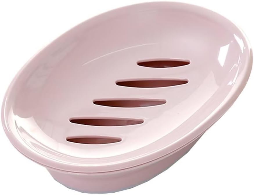 FABEILAI Pink Soap Dish with Drain Holder