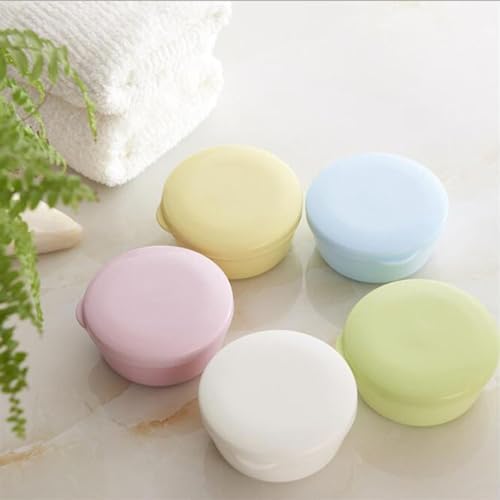 Portable Round Soap Holder with Leak-Proof Lid 1