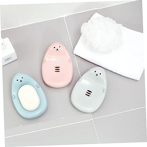Cabilock Round Soap Dish Drainer Holder for Bathrooms
