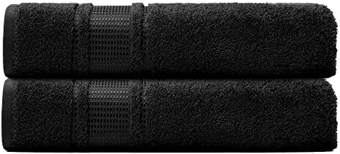 Melissa Linen 2 Piece Jet Black Bath Towels