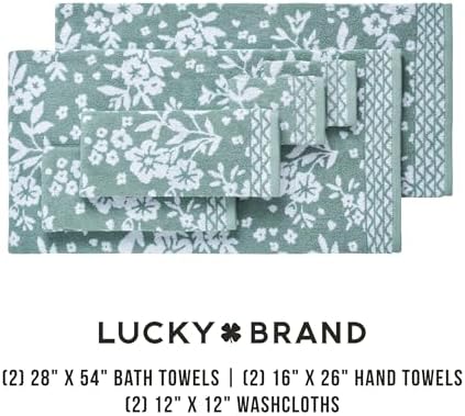Lucky Brand Folk Floral 6 Piece Bath Towel Set