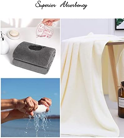 Lumimi 4-Piece Dark Grey Microfiber Bath Towel Set