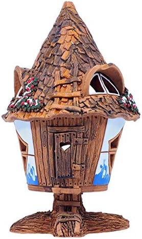 Midene Ceramic Art Tealight Candle Holder Fairy House Forest B97N