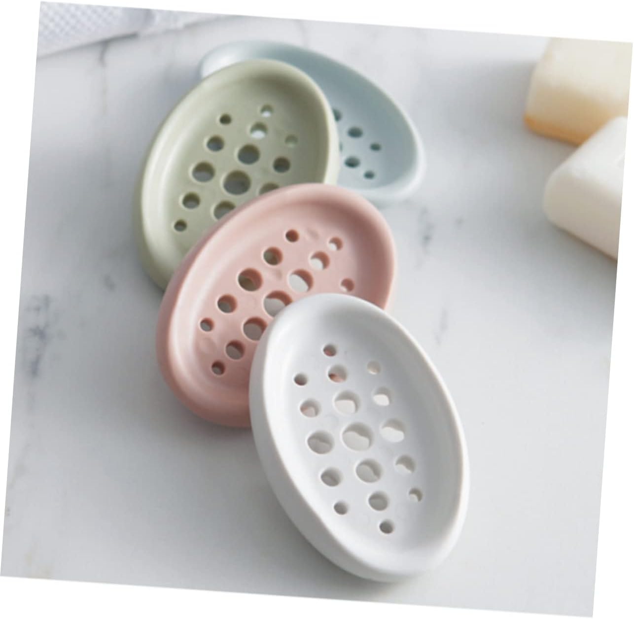 STOBAZA Drainage Soap Dish Silicone Holder for Kitchen and Bathroom