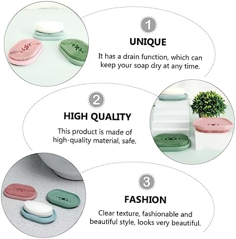 BUGUUYO 1pc Suction Soap Holder for Bathroom Wall Mount Silicone Drain Basket