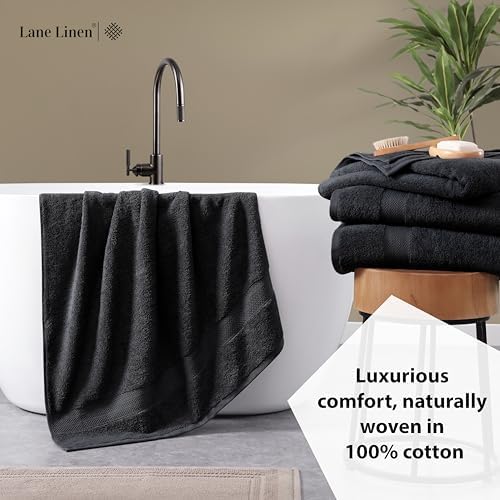 LANE LINEN 4 Pack Bath Towels 28x54 - Soft Quick Dry Oeko Tex Certified