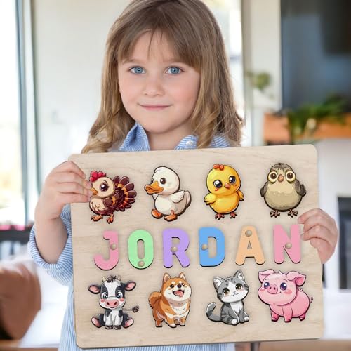 Personalized Wooden Name Puzzle for Toddlers