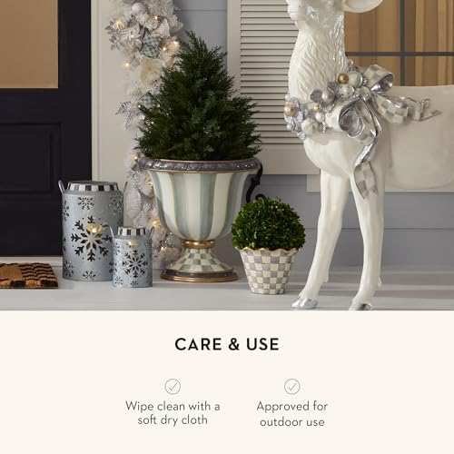 MACKENZIE-CHILDS Snowflake Galvanized Lantern 9 Inches