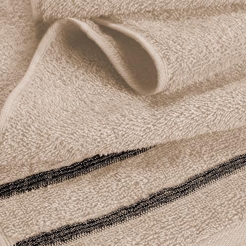 MyOwn Cotton 2 Pack Oversized Bath Towel Set - Tan 1