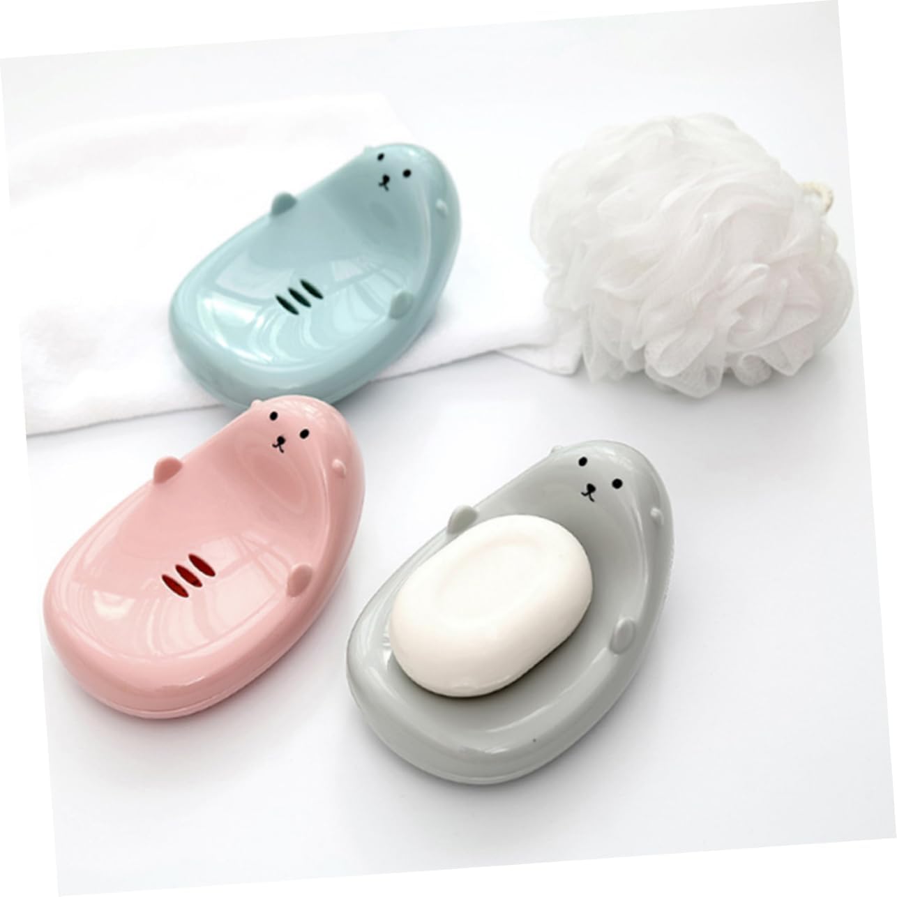 Alipis Heart Shaped Soap Dish Drainer for Travel Gym