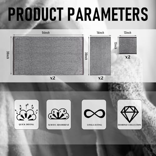 Everplush Diamond Jacquard 6-Piece Bath Towel Set