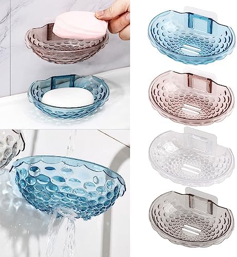 Wall Mounted Soap Holder No Drilling Self Adhesive Bath Organizer