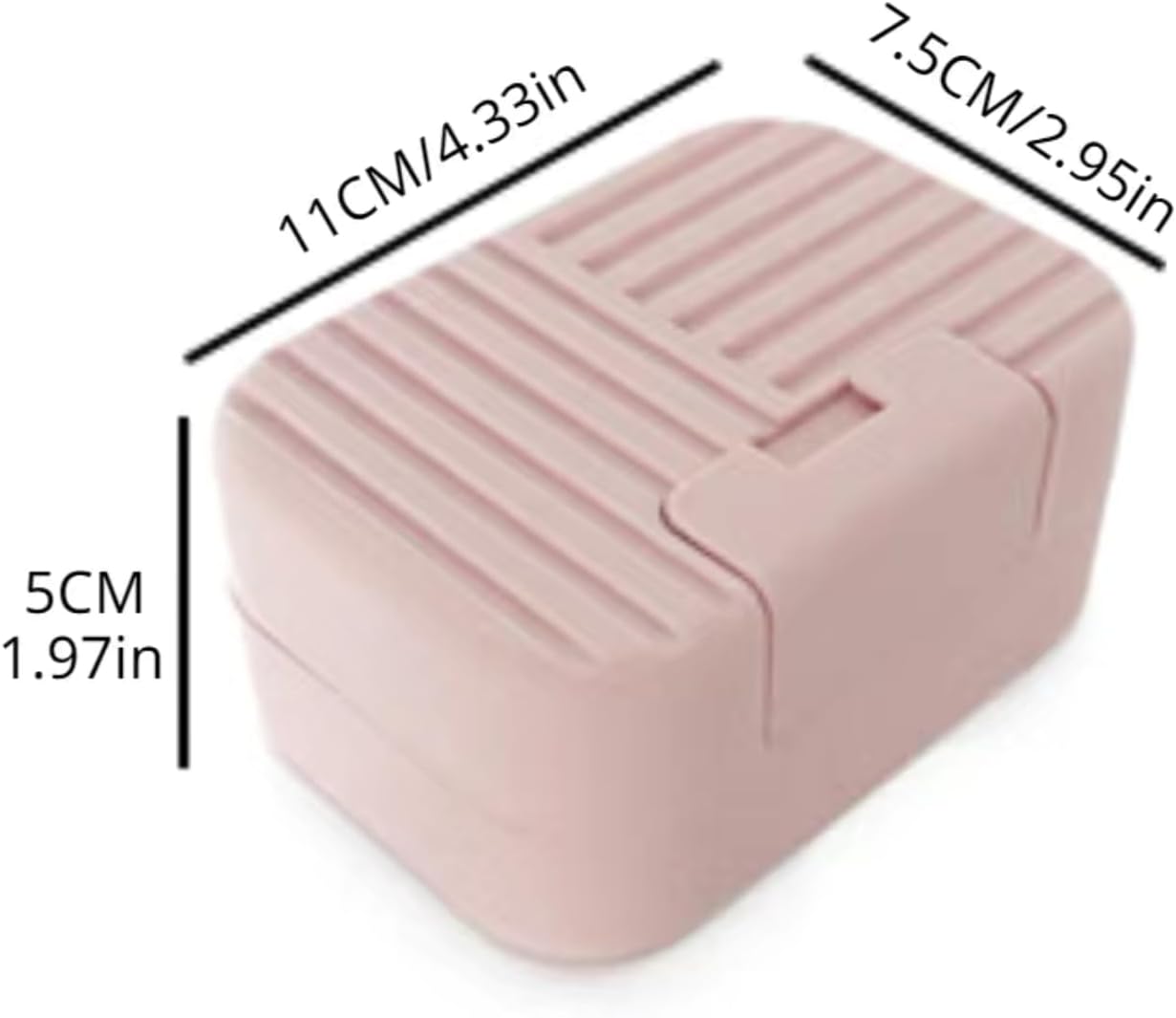 2 Pack Travel Soap Holder Pink Portable