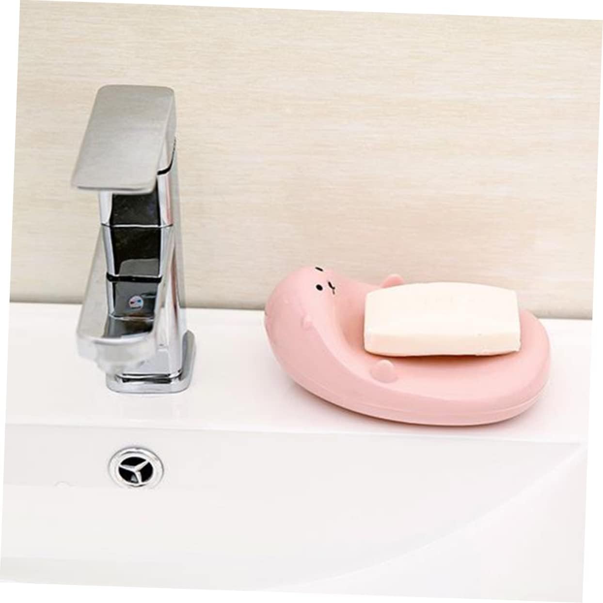 HOLIDYOYO Round Heart Shaped Soap Dish Drainer Holder 1