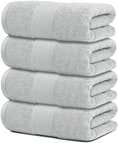 White Classic Resort Collection 4 Pack Bath Towels