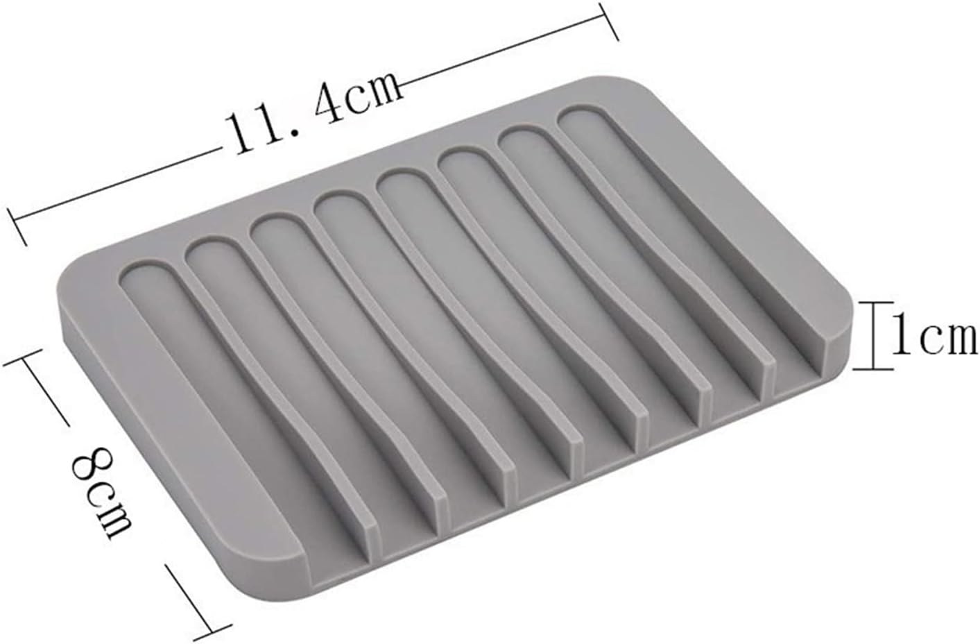 Self-Draining Silicone Soap Holder for Bathroom Kitchen