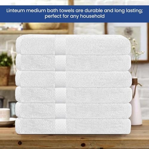 Linteum Textile Supply White Bath Towel Set of 6