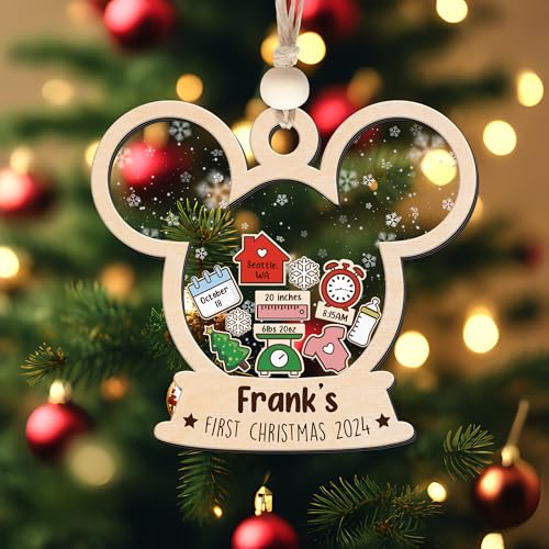 Babys First Christmas Ornament 2024 Personalized