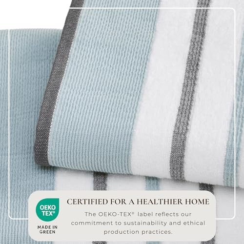 Great Bay Home Decorative Bath Towel Set 4 Pack