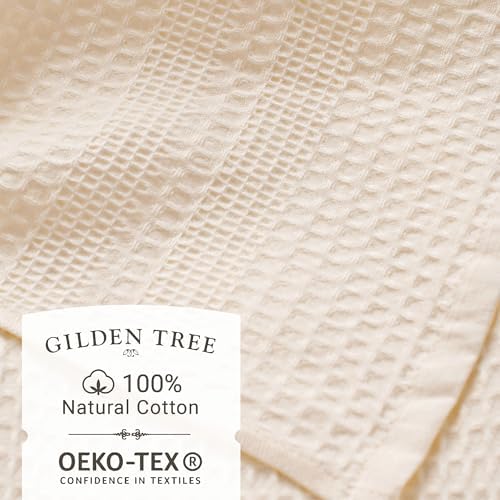 GILDEN TREE Waffle Bath Sheet 40x80 Cream 2 Pack