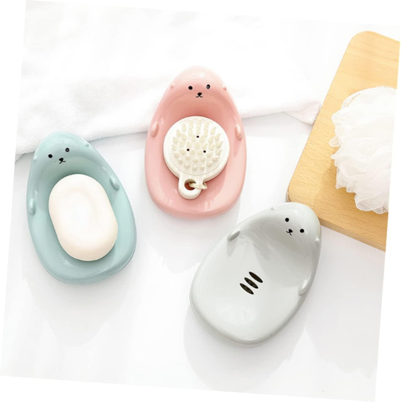 Luxshiny Heart Shaped Soap Drainer Holder