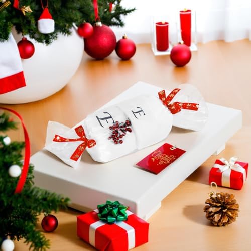 Luxury Monogrammed Towels Set - 2 Pack with Christmas Packaging