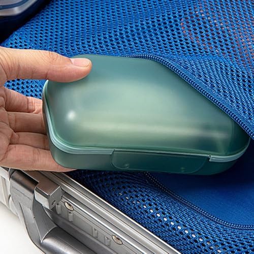 Square Soap Box with Lid - Durable PP and TPR Material