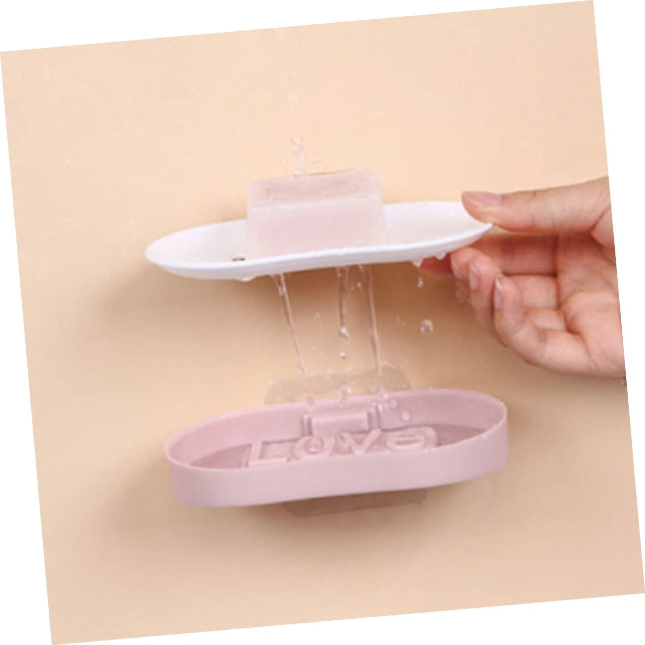Ciieeo Dual Layer Wall Soap Dish Holder with Suction Cups